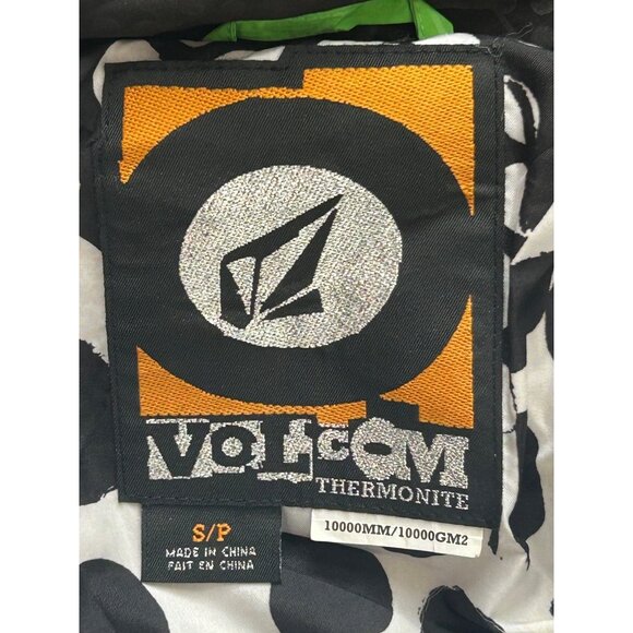 Volcom Thermonite Verified Down Jacket Small Green Insulated Snowboard Ski Coat - Picture 11 of 14